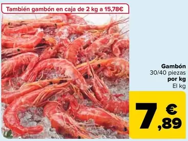 Oferta de Gambon por 7,89€ en Carrefour