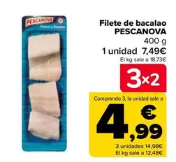 Oferta de Pescanova - Filete De Bacalao por 7,49€ en Carrefour