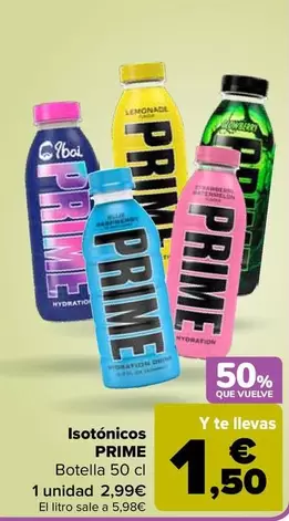 Oferta de Prime - Isotónicos por 2,99€ en Carrefour