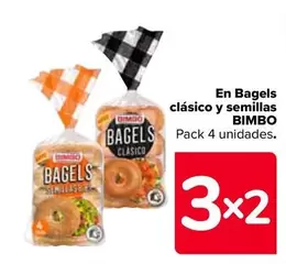 Oferta de Bimbo - En Bagels Clásico Y Semillas en Carrefour