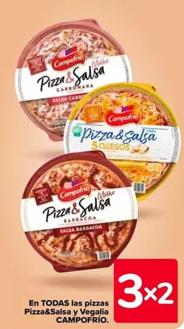 Oferta de Campofrío - En Todas Las Pizzas Pizza&Salsa Y Vegelia en Carrefour