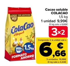 Oferta de Cola Cao - Cacao Soluble por 9,99€ en Carrefour