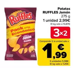 Oferta de Ruffles - Patatas Jamón por 2,99€ en Carrefour