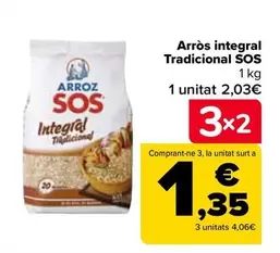 Oferta de Sos - Arroz Integral Tradicional  por 2,03€ en Carrefour