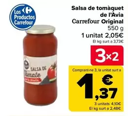 Oferta de Carrefour - Salsa De Tomate  De La Abuela Original por 2,05€ en Carrefour