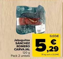 Oferta de Sánchez Romero Carvajal - Jabugutos  por 5,29€ en Carrefour