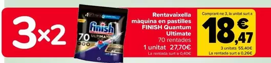 Oferta de Finish - Lavavajillas Maquina En Pastillas Quantum Ultimate  por 27,7€ en Carrefour