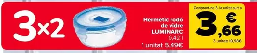 Oferta de Luminarc - Hermético Redondo De Cristal por 5,49€ en Carrefour