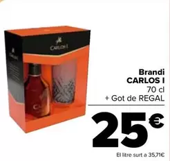 Oferta de Carlos I - Brandy por 25€ en Carrefour