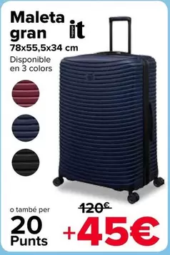 Oferta de Maleta Grande por 120€ en Carrefour