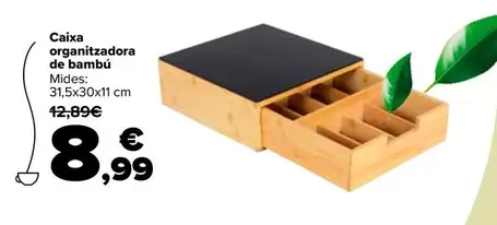 Oferta de Caja Organizadora Bambú por 8,99€ en Carrefour