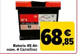 Oferta de Carrefour - Batería 45 Ah Nº4  por 68,85€ en Carrefour