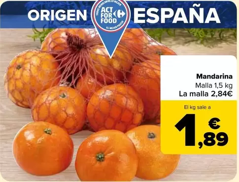 Oferta de Mandarina por 2,84€ en Carrefour