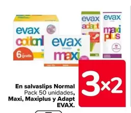 Oferta de Evax - En Salvaslips Normal, Maxi, Maxiplus Y Adapt en Carrefour