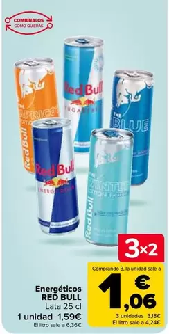 Oferta de Red Bull - Energéticos por 1,59€ en Carrefour