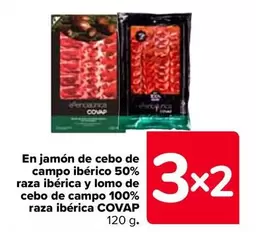 Oferta de Covap - En Jamón De Cebo De Campo Ibérico 50% Raza Ibérica Y Lomo De Cebo De Campo 100% Raza Ibérica en Carrefour