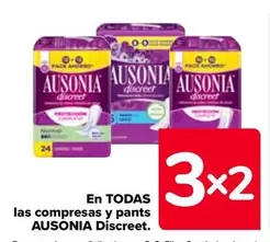 Oferta de Ausonia - En Todas Las Compresas Y Pants Discreet en Carrefour