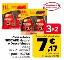 Oferta de Nescafé - Café Soluble Natural O Descafeinado por 10,75€ en Carrefour