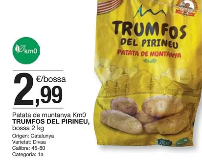 Oferta de Origen - Patata De Muntanya por 2,99€ en BonpreuEsclat