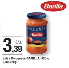 Oferta de Barilla - Salsa Bolognese por 3,39€ en BonpreuEsclat