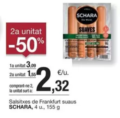 Oferta de Schara - Salsitxes De Frankfurt Suaus por 3,09€ en BonpreuEsclat