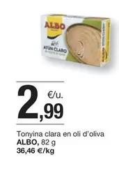 Oferta de Albo - Tonyina Clara En Oli D'oliva por 2,99€ en BonpreuEsclat