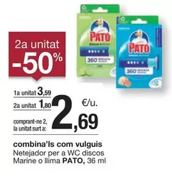 Oferta de Pato - Netejador Per A Wc Discos Marine O Llima por 3,59€ en BonpreuEsclat