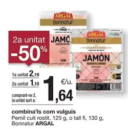 Oferta de Argal - Pernil Cuit Rostit, Bonnatur por 2,19€ en BonpreuEsclat