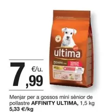 Oferta de Última - Menjar Per A Gossos Mini Senior De Pollastre Affinity por 7,99€ en BonpreuEsclat