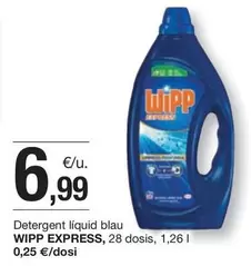 Oferta de WiPP Express - Detergent Líquid Blau por 6,99€ en BonpreuEsclat