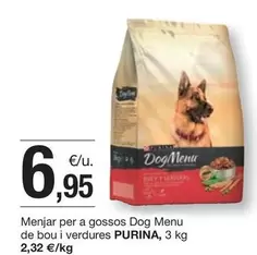 Oferta de Purina - Menjar Per A Gossos Dog Menu De Bou I Verdures por 6,95€ en BonpreuEsclat