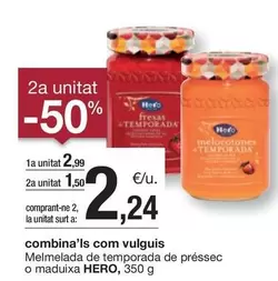 Oferta de Hero - Melmelada De Temporada De Préssec O Maduixa por 2,99€ en BonpreuEsclat