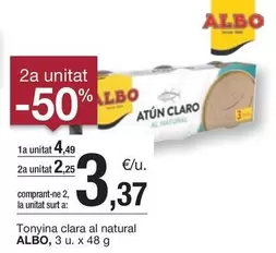 Oferta de Albo - Tonyina Clara Al Natural por 4,49€ en BonpreuEsclat