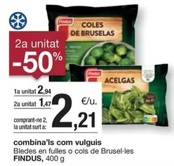 Oferta de Findus - Bledes En Fulles O Cols De Brusel-les por 2,94€ en BonpreuEsclat