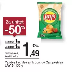 Oferta de Lay's - Patates Fregides Amb Gust De Campesinas por 1,99€ en BonpreuEsclat