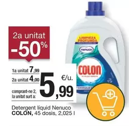 Oferta de Nenuco - Detergent Líquid por 7,99€ en BonpreuEsclat