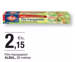 Oferta de Albal - Film Transparent 30 Metres por 2,15€ en BonpreuEsclat