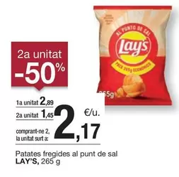 Oferta de Lay's - Patates Fregides Al Punt De Sal por 2,89€ en BonpreuEsclat