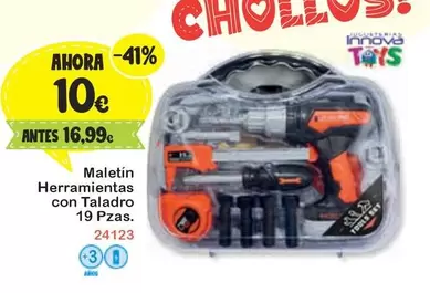 Oferta de Innova - Maletin Herramientas Con Taladro por 10€ en Jugueterias Innovatoys