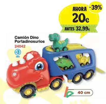 Oferta de Camion Dino Portadinosuris por 20€ en Jugueterias Innovatoys