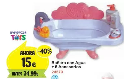 Oferta de Innova - Banera Con Agua + 6 Accesorios por 15€ en Jugueterias Innovatoys