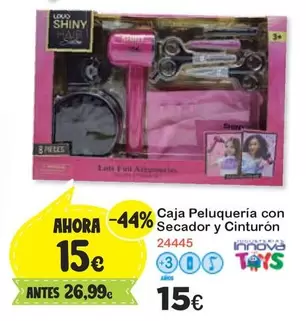 Oferta de Innova - Caja Peluqueria Con Secador Y Cinturon por 15€ en Jugueterias Innovatoys