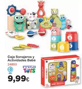 Oferta de Bebé - Caja Sonajeros Y Actividades Bebe por 9,99€ en Jugueterias Innovatoys