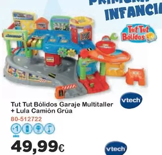 Oferta de Vtech - Tut Tut Bolidos Garaje Multitaller + Lula Camion Grua por 49,99€ en Jugueterias Innovatoys