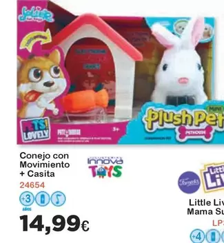 Oferta de Conejo -  Con Movimiento + Casita por 14,99€ en Jugueterias Innovatoys