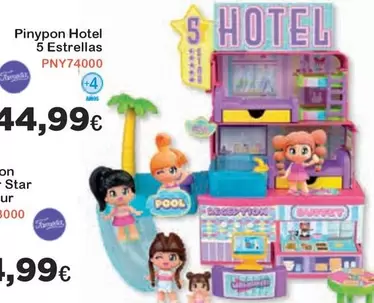 Oferta de PinyPon - Hotel 5 Estrellas por 44,99€ en Jugueterias Innovatoys