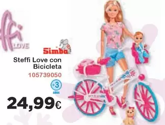 Oferta de Simba - Steffi Love Con Bicicleta por 24,99€ en Jugueterias Innovatoys