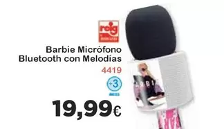 Oferta de Barbie - Micrófono Bluetooth Con Melodías por 19,99€ en Jugueterias Innovatoys