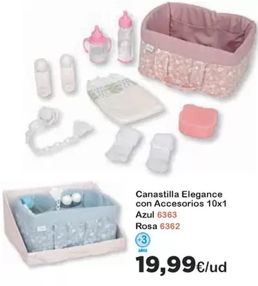 Oferta de Elegance - Canastilla  Con Accesorios 10x 1 Azul Rosa por 19,99€ en Jugueterias Innovatoys