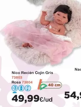 Oferta de Nico - Cojin Gris por 49,99€ en Jugueterias Innovatoys